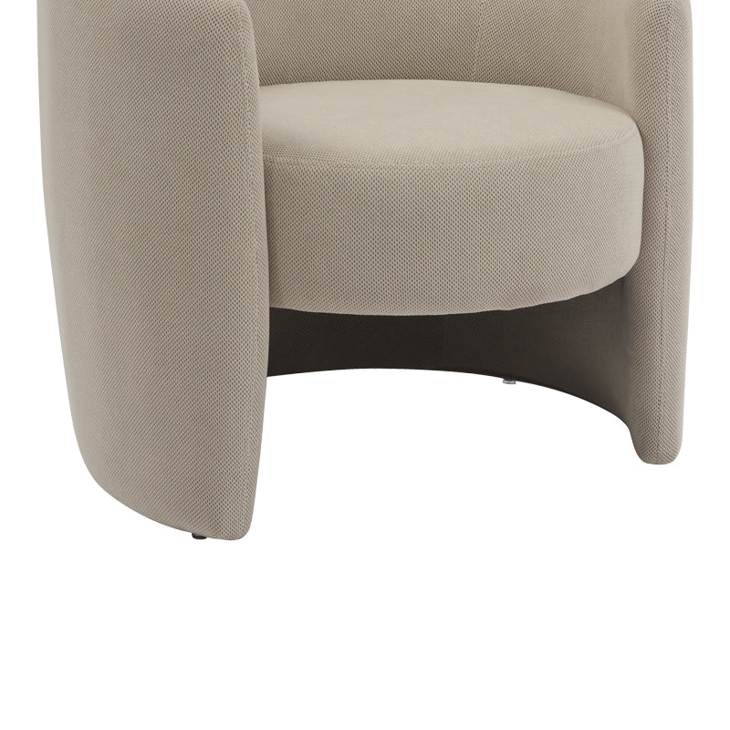 Barken armchair pakoworld fabric in beige shade 77x74.5x73cm