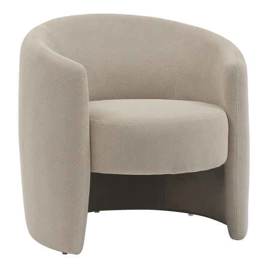 Barken armchair pakoworld fabric in beige shade 77x74.5x73cm