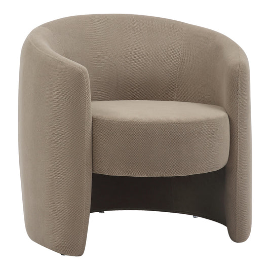 Barken armchair pakoworld fabric in gray-beige shade 77x74.5x73cm