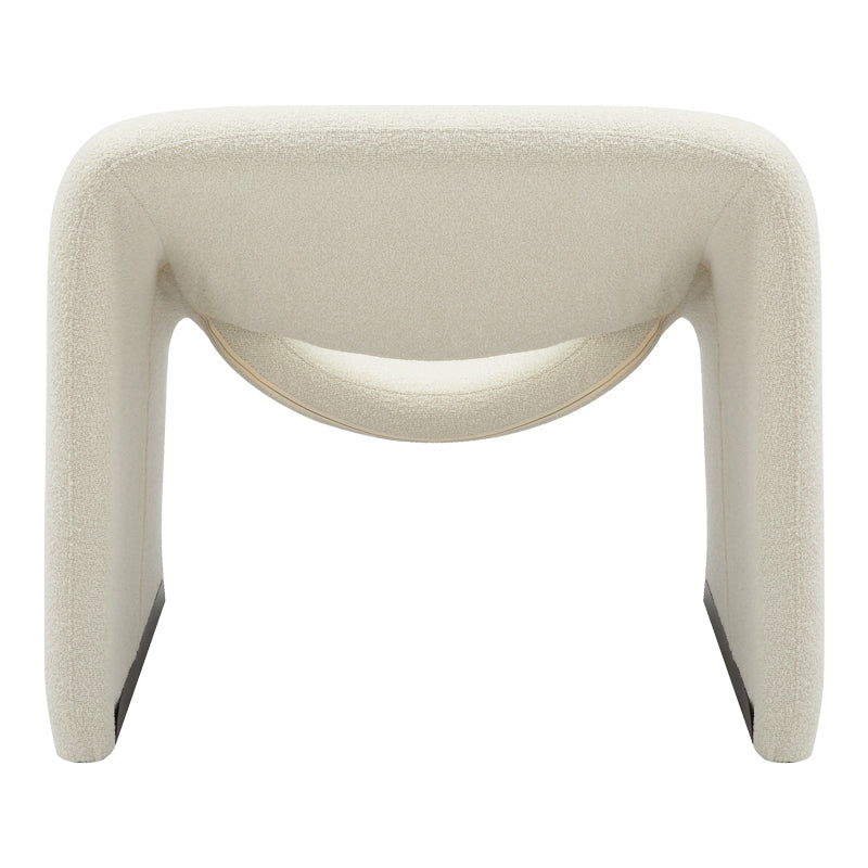 Armchair Clous pakoworld boucle fabric in off-white shade 86x77x73.5cm