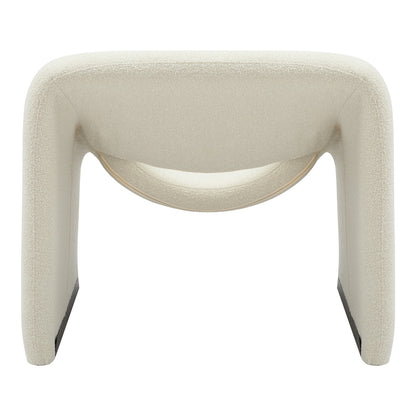 Armchair Clous pakoworld boucle fabric in off-white shade 86x77x73.5cm