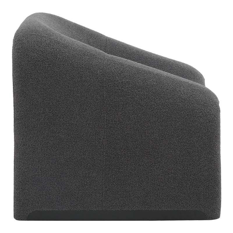 Armchair Clous pakoworld bouclé fabric in charcoal shade 86x77x73.5cm