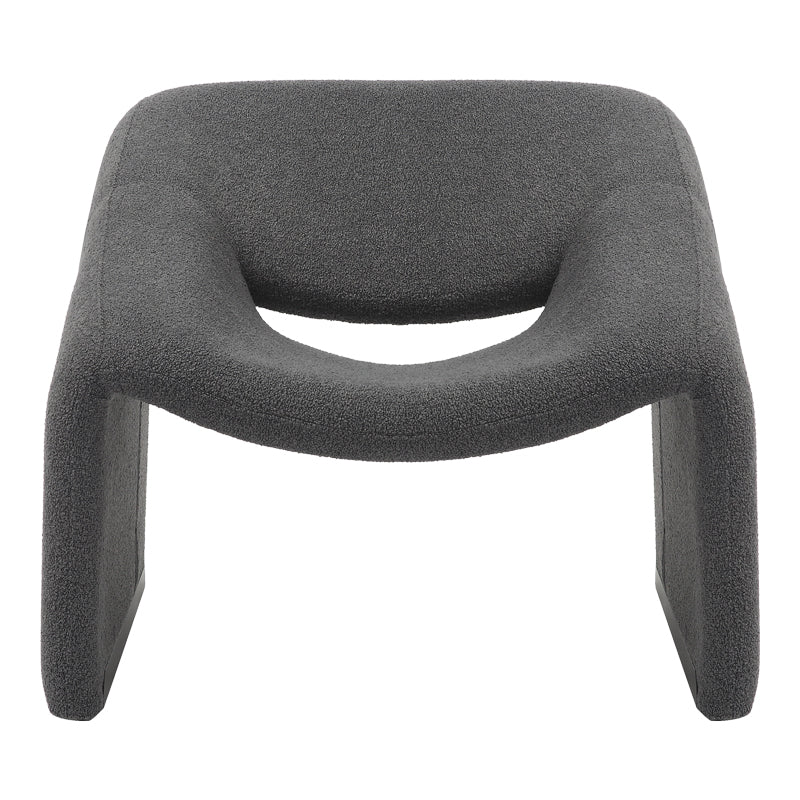 Armchair Clous pakoworld bouclé fabric in charcoal shade 86x77x73.5cm