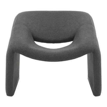 Armchair Clous pakoworld bouclé fabric in charcoal shade 86x77x73.5cm