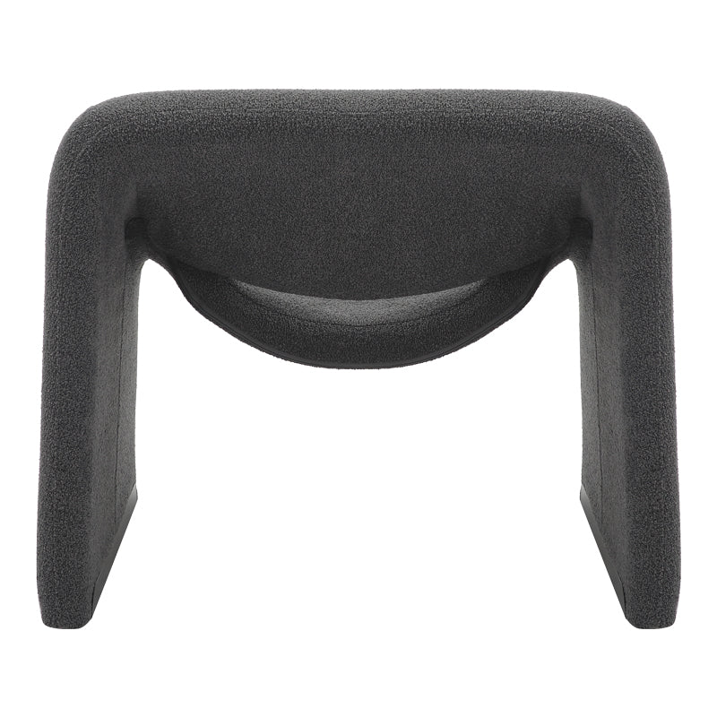 Armchair Clous pakoworld bouclé fabric in charcoal shade 86x77x73.5cm