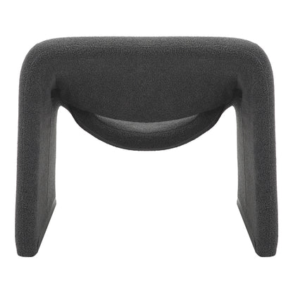 Armchair Clous pakoworld bouclé fabric in charcoal shade 86x77x73.5cm