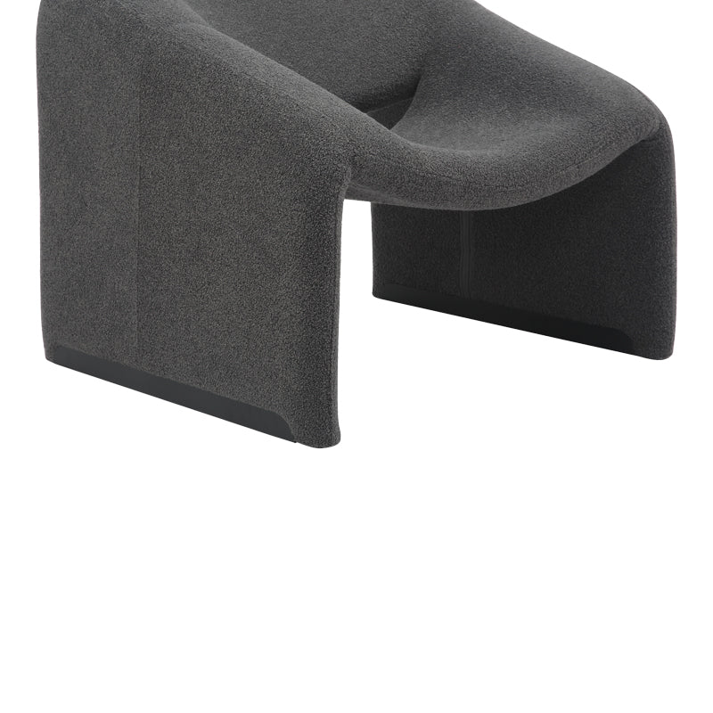 Armchair Clous pakoworld bouclé fabric in charcoal shade 86x77x73.5cm