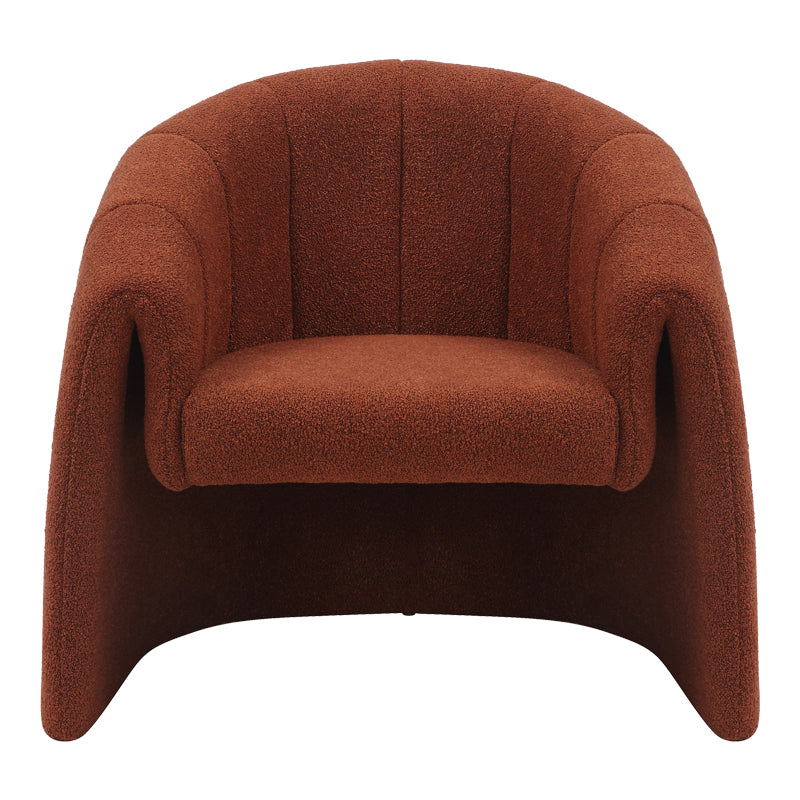 Fassy armchair pakoworld boucle fabric in tile shade 80x66x80cm