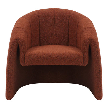 Fassy armchair pakoworld boucle fabric in tile shade 80x66x80cm