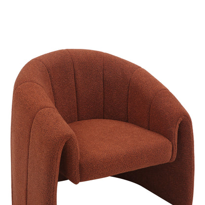 Fassy armchair pakoworld boucle fabric in tile shade 80x66x80cm