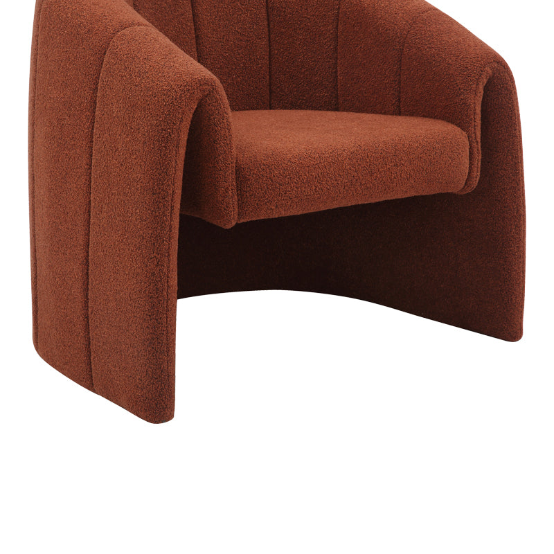 Fassy armchair pakoworld boucle fabric in tile shade 80x66x80cm