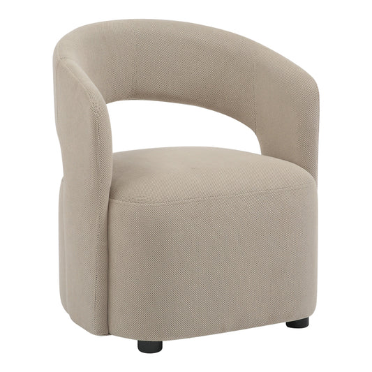 Armchair Lemouton pakoworld fabric in beige shade 69.5x66x80cm
