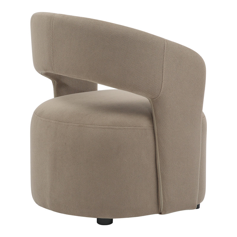 Armchair Lemouton pakoworld fabric in gray-beige shade 69.5x66x80cm