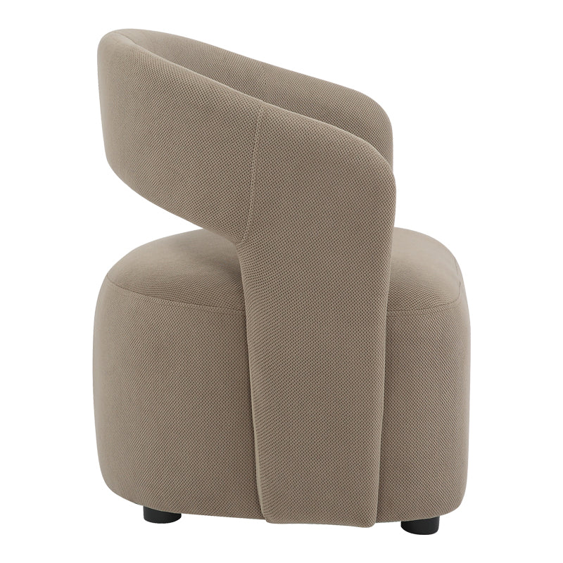 Armchair Lemouton pakoworld fabric in gray-beige shade 69.5x66x80cm