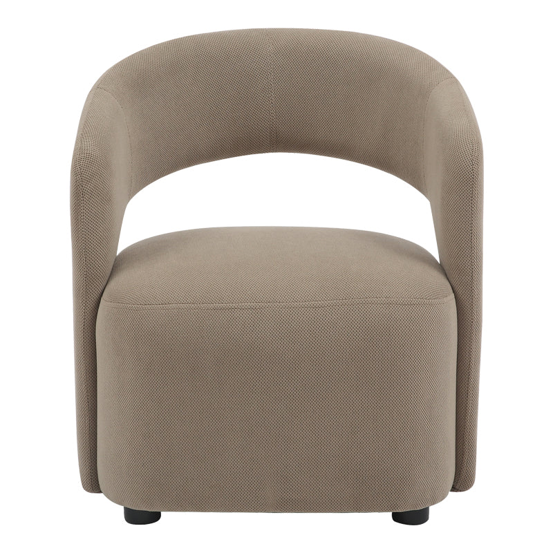 Armchair Lemouton pakoworld fabric in gray-beige shade 69.5x66x80cm