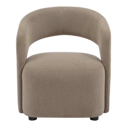 Armchair Lemouton pakoworld fabric in gray-beige shade 69.5x66x80cm