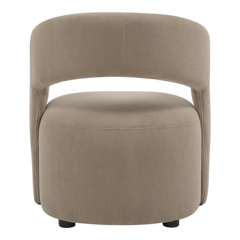 Armchair Lemouton pakoworld fabric in gray-beige shade 69.5x66x80cm