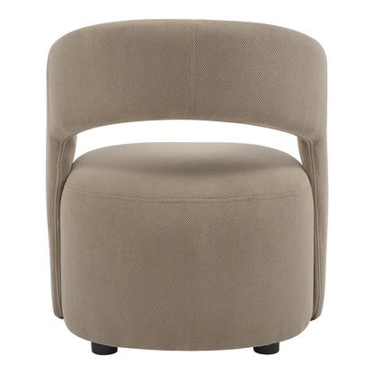 Armchair Lemouton pakoworld fabric in gray-beige shade 69.5x66x80cm