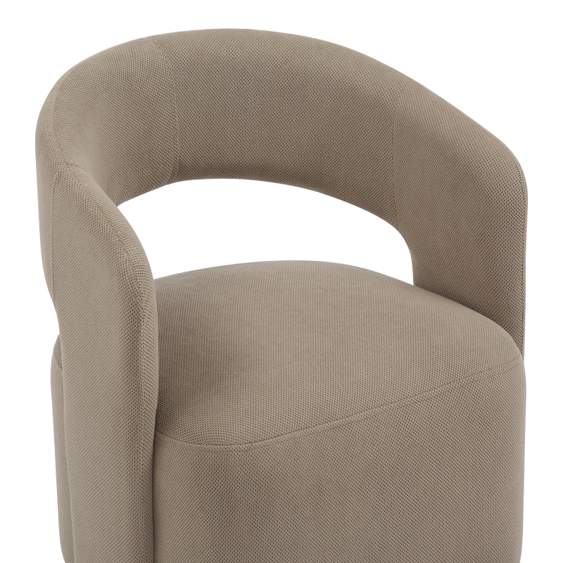 Armchair Lemouton pakoworld fabric in gray-beige shade 69.5x66x80cm