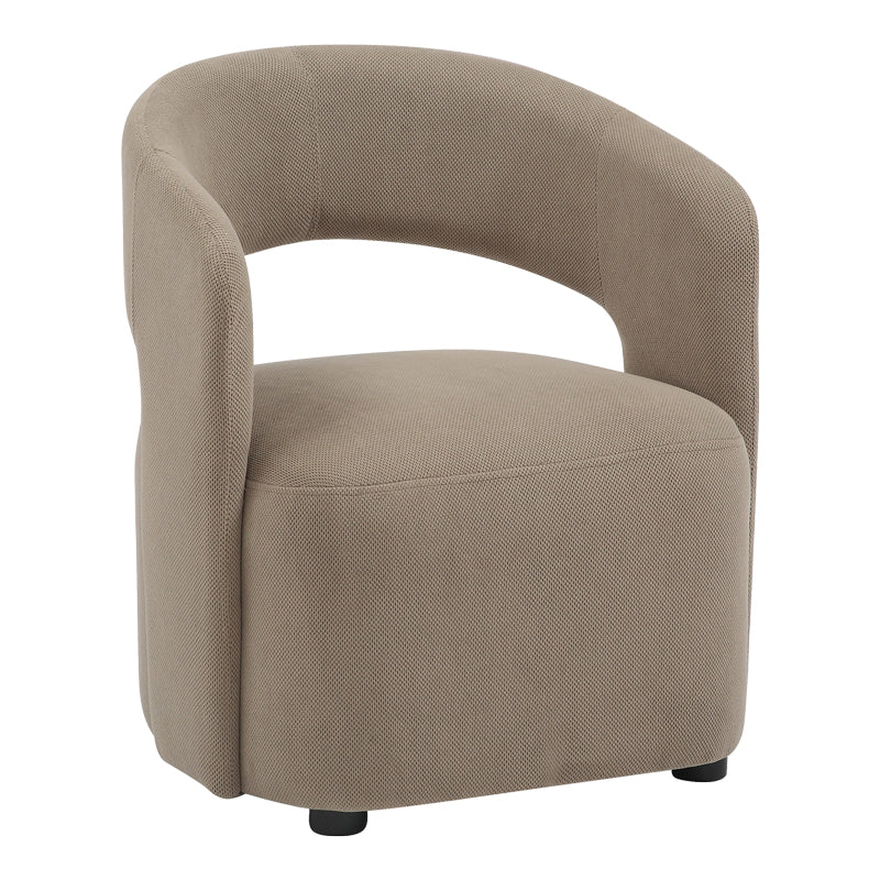 Armchair Lemouton pakoworld fabric in gray-beige shade 69.5x66x80cm