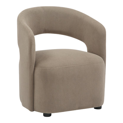 Armchair Lemouton pakoworld fabric in gray-beige shade 69.5x66x80cm