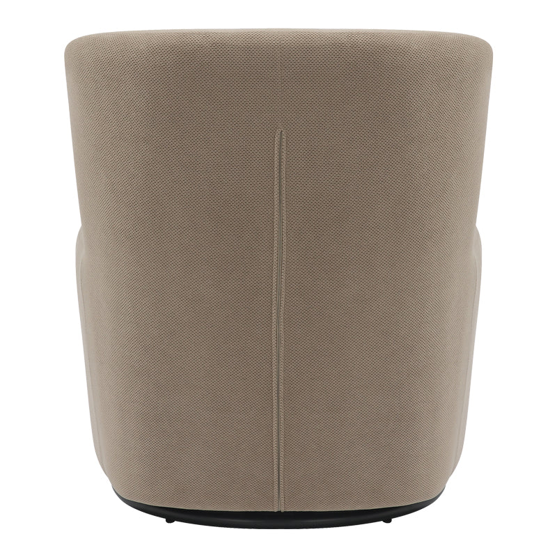 Swish rotating armchair pakoworld bouclé fabric in gray-beige shade 63x76x76.5cm