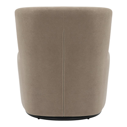 Swish rotating armchair pakoworld bouclé fabric in gray-beige shade 63x76x76.5cm