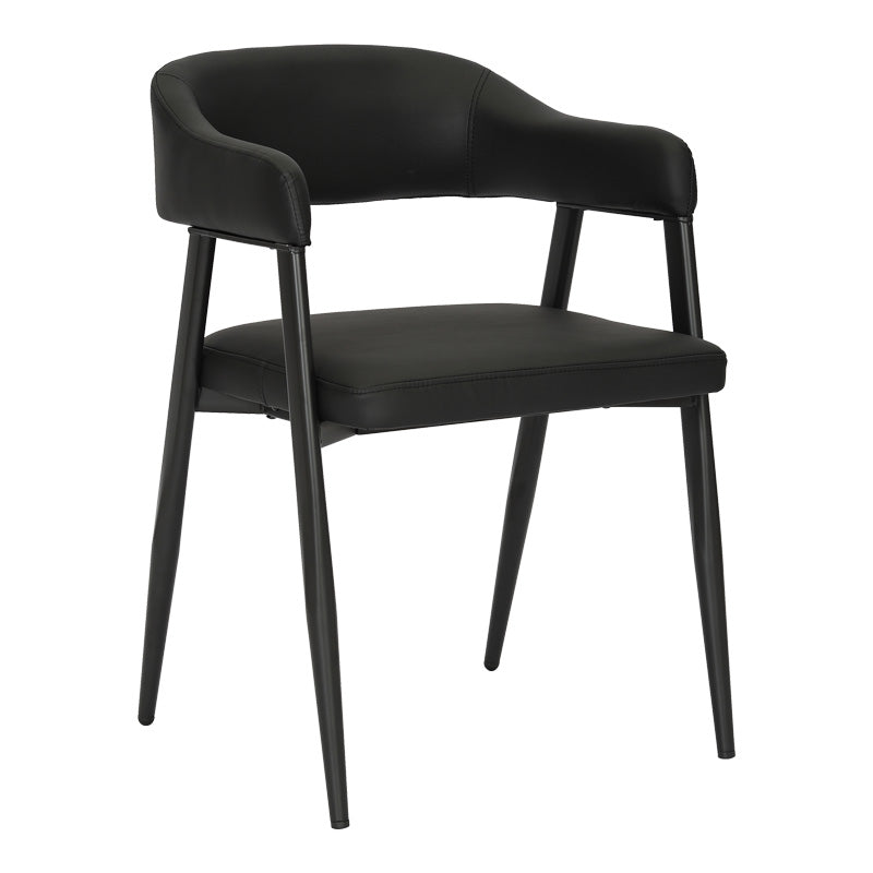 Armchair Sezan pu in black color 51x54x76cm
