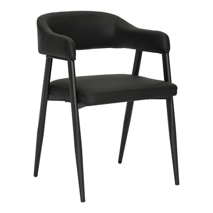 Armchair Sezan pu in black color 51x54x76cm