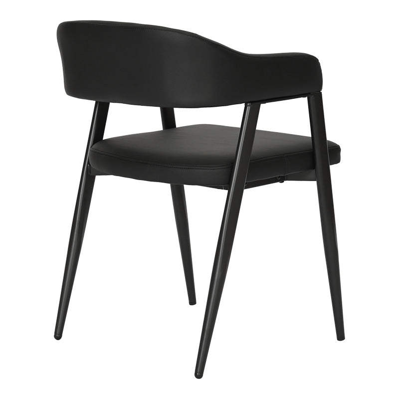 Armchair Sezan pu in black color 51x54x76cm