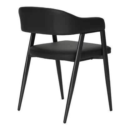 Armchair Sezan pu in black color 51x54x76cm