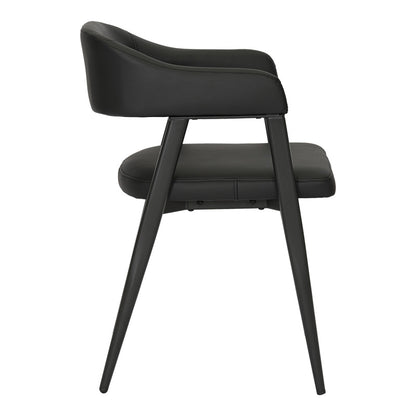 Armchair Sezan pu in black color 51x54x76cm