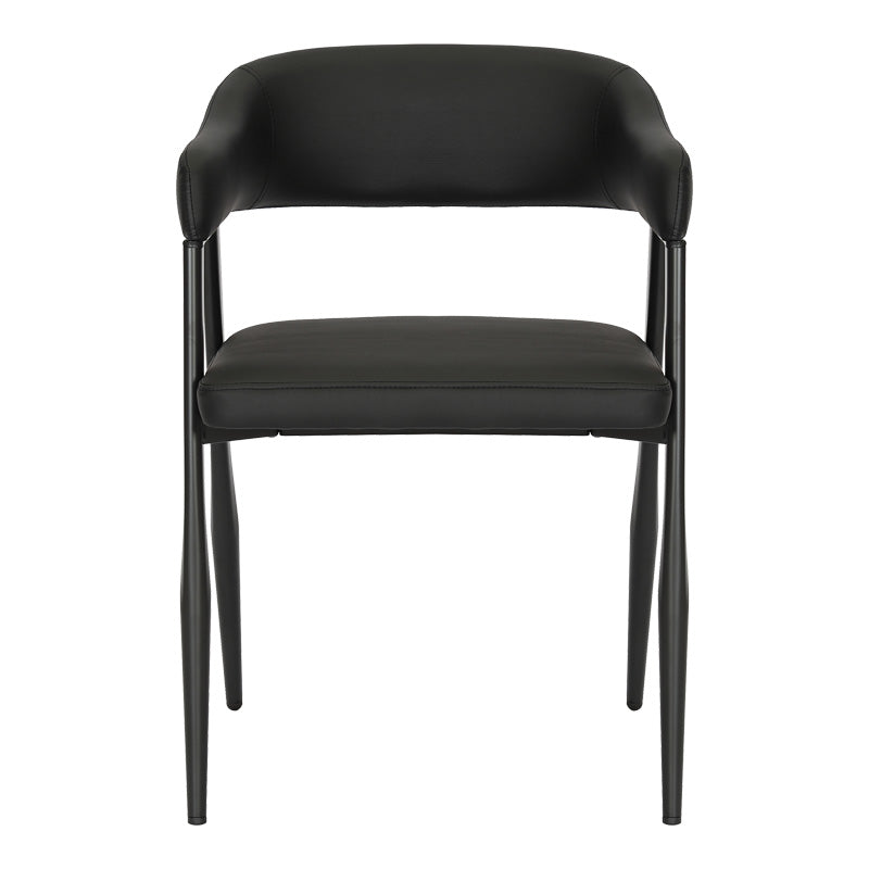 Armchair Sezan pu in black color 51x54x76cm