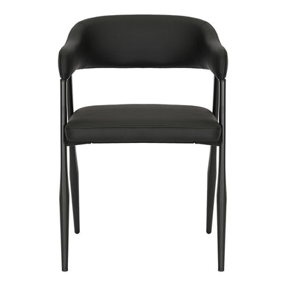 Armchair Sezan pu in black color 51x54x76cm