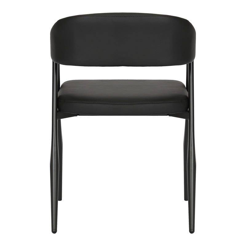 Armchair Sezan pu in black color 51x54x76cm