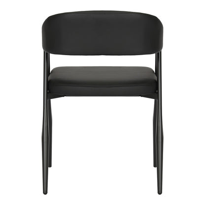 Armchair Sezan pu in black color 51x54x76cm