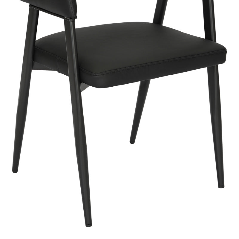 Armchair Sezan pu in black color 51x54x76cm