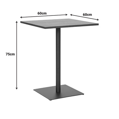 Table Nerobian mdf in sonoma color 60x60x75cm