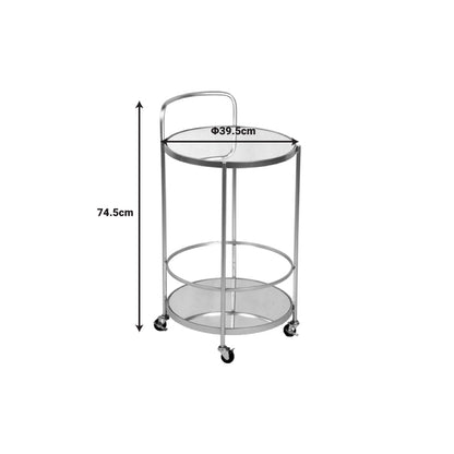 Sieni Inart trolley bar gold metal-mirror glass D39.5x74.5cm