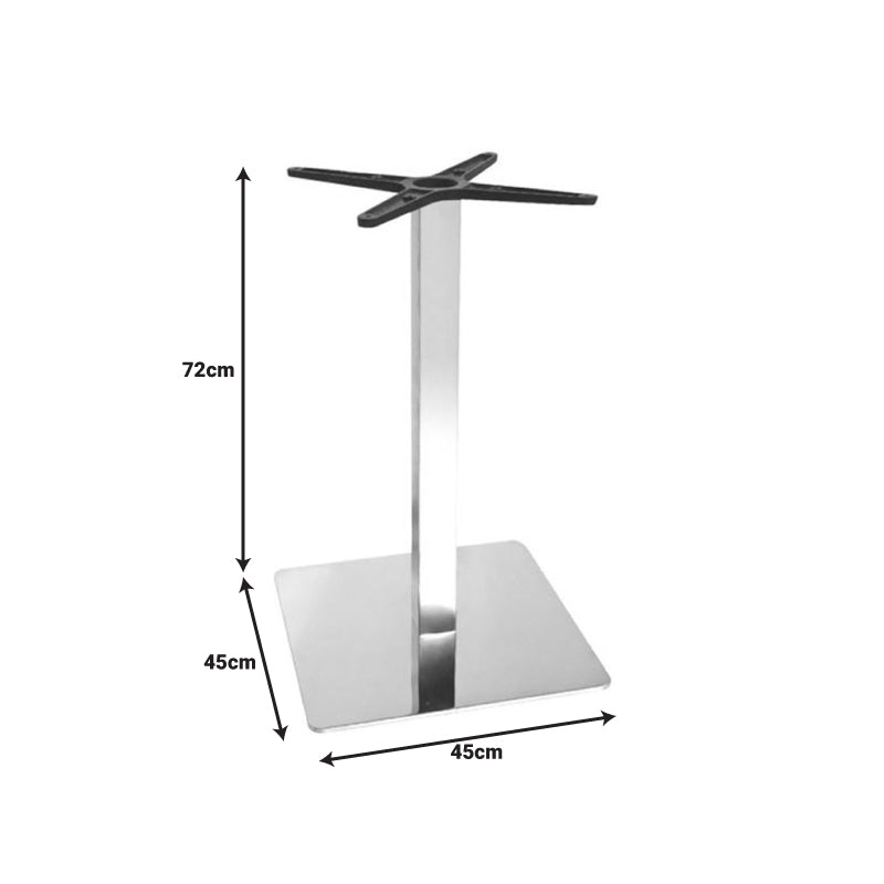 Алуминиева основа за маса Galax в сребрист цвят 45x45x72 см