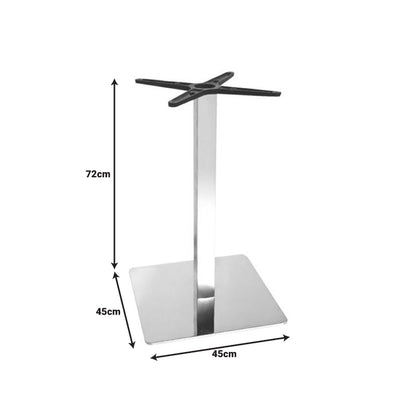 Алуминиева основа за маса Galax в сребрист цвят 45x45x72 см