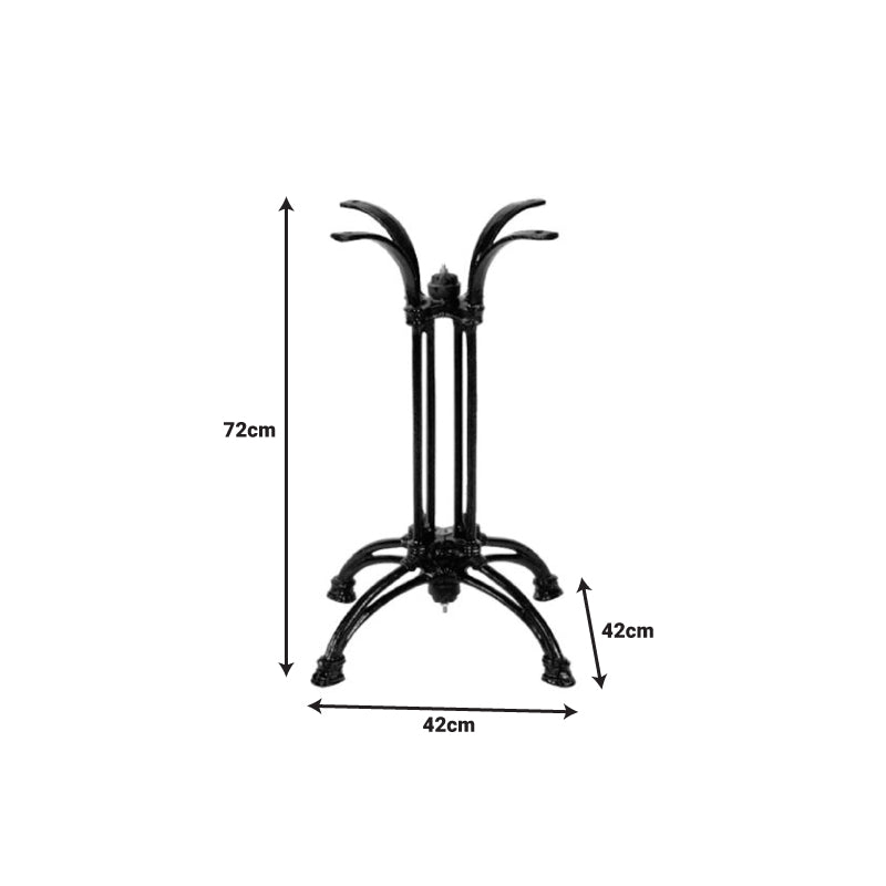 Метална основа за маса Astu в черен цвят 42x42x72 см