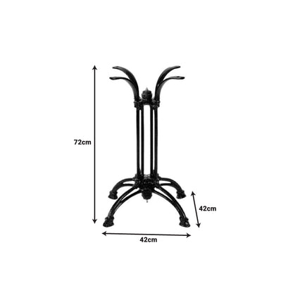Метална основа за маса Astu в черен цвят 42x42x72 см