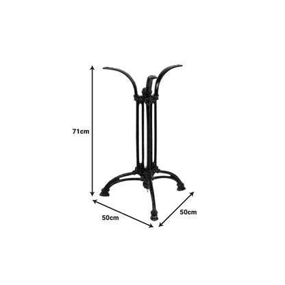 Метална основа за маса Outil в черен цвят 50x50x71 см