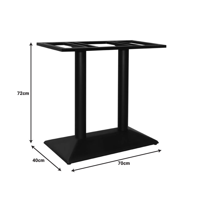Метална основа за маса Soutenir в черен цвят 80x40x72 см