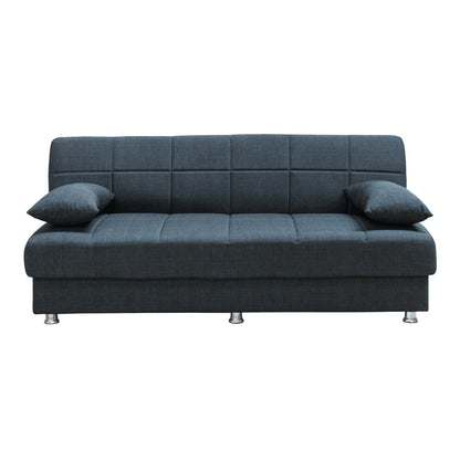 Romina pakoworld 3-seater sofa-bed with storage space anthracite fabric 180x83x79cm