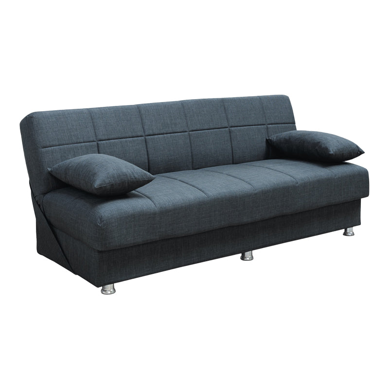 Romina pakoworld 3-seater sofa-bed with storage space anthracite fabric 180x83x79cm