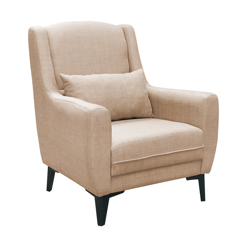 Medea armchair pakoworld fabric in off-white shade 72x98x78cm