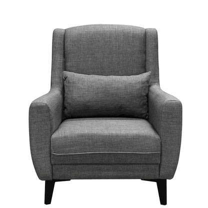 Armchair Medea pakoworld fabric in anthracite shade 72x98x78cm