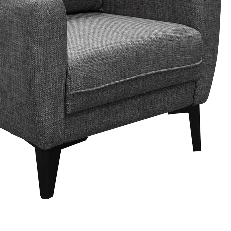 Armchair Medea pakoworld fabric in anthracite shade 72x98x78cm